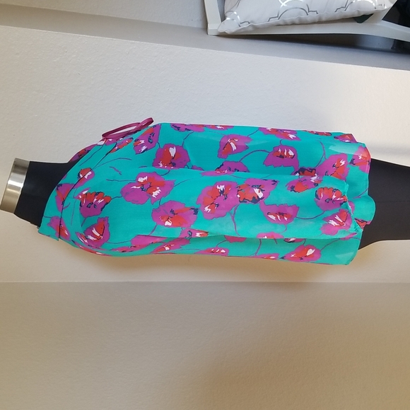 ModCloth Green Purple Semi Sheer Blouse - Picture 3 of 7